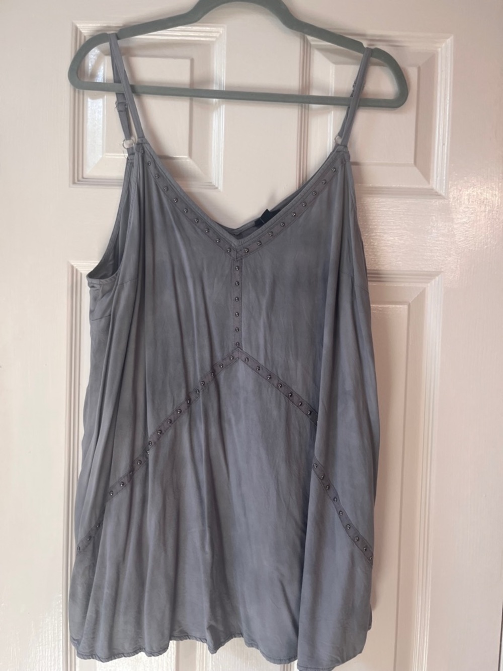 torrid Gray Stud-Trim V-Neck Camisole